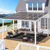 CLIHOME 12 ft. x 12 ft. Aluminum Sloped Roof Outdoor Hardtop Pergola with UV-Blocking Polycarbonate Patio Cove - 2 of 4