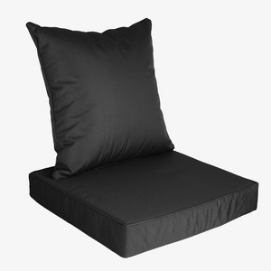 NewHome"Waterproof Outdoor Seat Cushion Set with Removable Cover, Fade-Resistant for Patio Chairs & Sofas"BlackDarkBlueJujubeRed&SilverGrey - 1 of 4