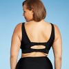 Women's Plus Size Square Neck Scoop Bikini Top - Kona Sol™ Black - image 2 of 4