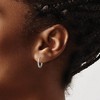 Black Bow Jewelry Antiqued, Sterling Silver Round Hoop Earrings - 15mm (9/16 Inch) - 3 of 4