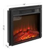 Kumasinova 18"Electric Fireplace Wall Mounted,1400W/120V Fireplace Heater with 3 Adjustable Flame Intensities/ Remote Control & Touch Button,Black - 2 of 4