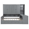 TIRAMISUBEST Twin/Full Size Wooden Daybed with Drawers, All-in-One Cabinet, Desk and Shelves, Storage Bed Frame - 4 of 4