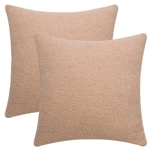 REGALWOVEN Throw Pillow Covers Solid Soft Cushion Pillow Covers for Sofa Living Room 18 x 18 Inch 2 Pcs - 1 of 4