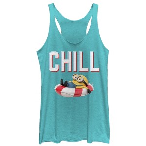Women's Despicable Me Minions Chill Floatie Racerback Tank Top - 1 of 3