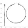 Black Bow Jewelry 2.5mm, Sterling Silver Twisted Round Hoop Earrings, 55mm in Diameter - 4 of 4