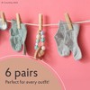 Cozyway CozyWay Ruffle Baby Socks for Girls, 6 Pack, White, 1-2 Years Old - 3 of 4