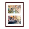 PosterPalooza | Brown Finish Collage Frame - White Mat, 20 Frame Sizes to Choose From, UV Acrylic - 4 of 4