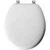 Mayfair by Bemis Elongated Enameled Wood Toilet Seat with Never Loosens Chrome Hinge White - image 2 of 4