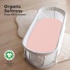 KeaBabies Organic Bassinet Sheet for Baby Girls, Boys, 2-Pack Soothe Bassinet Fitted Sheets, Bedside Bassinet Mattress Sheet - 2 of 4