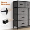 SKRAN Tall Fabric Clothes Cabinet Storage Organizers with 9 Drawers And Wood Top Surface Table Chest Of Drawers, Living Room, Hallway, Porch - 4 of 4