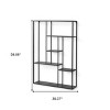 HomeRoots 39" Black Metal Wall Mounted Tiered Shelf - 3 of 4