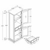 Bella Depot 64.96''W  Tall Storage CabinetFreestanding Cabinet with Glass Door and Shelves, Sideboard cabinet - 4 of 4