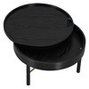 NicBex Coffee Tables for Living Room Round Wood Rotating Tray Coffee Table with Storage and Metal Legs - 4 of 4