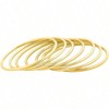 Glossy Thin Round Bangle Bracelet Set for Women, 7 Pieces - 2 of 4