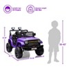 Kids Ride On Truck Car, 12V Battery Powered Ride On Toy for Toddlers, Electric Vehicle with Remote Control, Spring Suspension, LED Lights, Music - 4 of 4