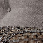brown wicker & gray cushion
