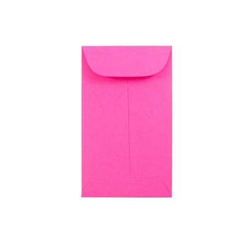 JAM Paper #6 Coin Business Colored Envelopes 3.375 x 6 Ultra Fuchsia Pink 356730555B