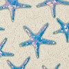 Saro Lifestyle Ocean Glow Starfish Placemat (Set of 4), 15"x15", Blue - 4 of 4