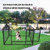 24" Heavy Duty Metal Dog Playpen - Indoor/Outdoor Pet Fence for Small/Medium/Large Dogs, Portable Animal Barrier for Yard, RV & Camping - Black - 2 of 4