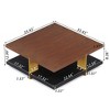 Rectangular Coffee Table with Storage, 2-Tier Farmhouse Wood Center Coffee Table for Living Room, Modern Design Home Furniture - 4 of 4