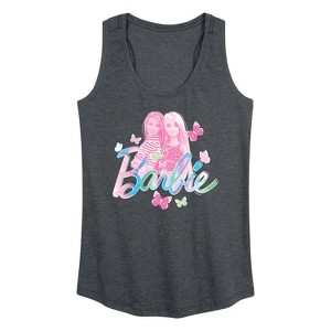 Women's - Barbie - Tie Dye & Butterflies Graphic Racerback Tank - 1 of 4