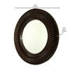 FONTOI Aura Bamboo Circle Mirror Dark Natural Log Style Handcrafted Wall Mounted Decorative Accent for Bathroom Bedroom, Brown, 23.62"*23.62"*0.87" - 3 of 4