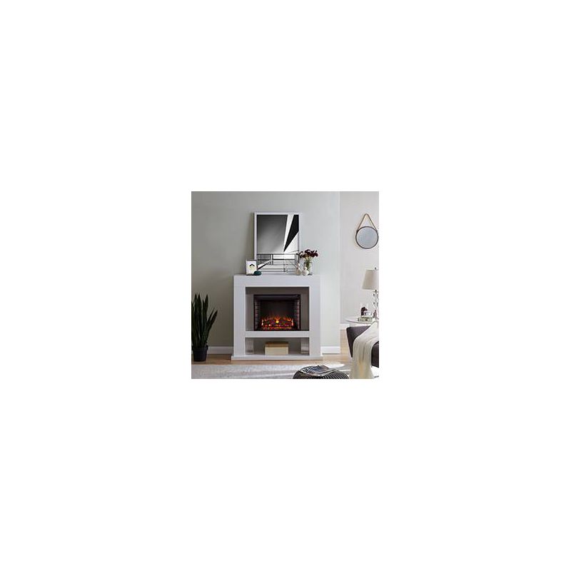 Lockman Stainless Steel Fireplace White - Aiden Lane, 1 of 12