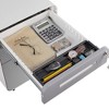 INFURNIC Decorative Storage Cabinet 3 Drawer Mobile File Cabinet with Lock for Office or Home Use, White and Gray, 21"*18"*24" - 3 of 4