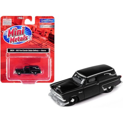 1953 Ford Courier Sedan Delivery Hearse Matt Black 1/87 (HO) Scale Model Car by Classic Metal Works