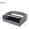 Streamdale Upholstered Daybed with Underneath Storage,Full Size, Gray - 4 of 4