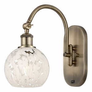 White Mouchette - 1 Light Arm Swivels Side to Side Wall Sconce In Modern Style-11.5 Inches Tall and 6 Inches Wide - 1 of 1
