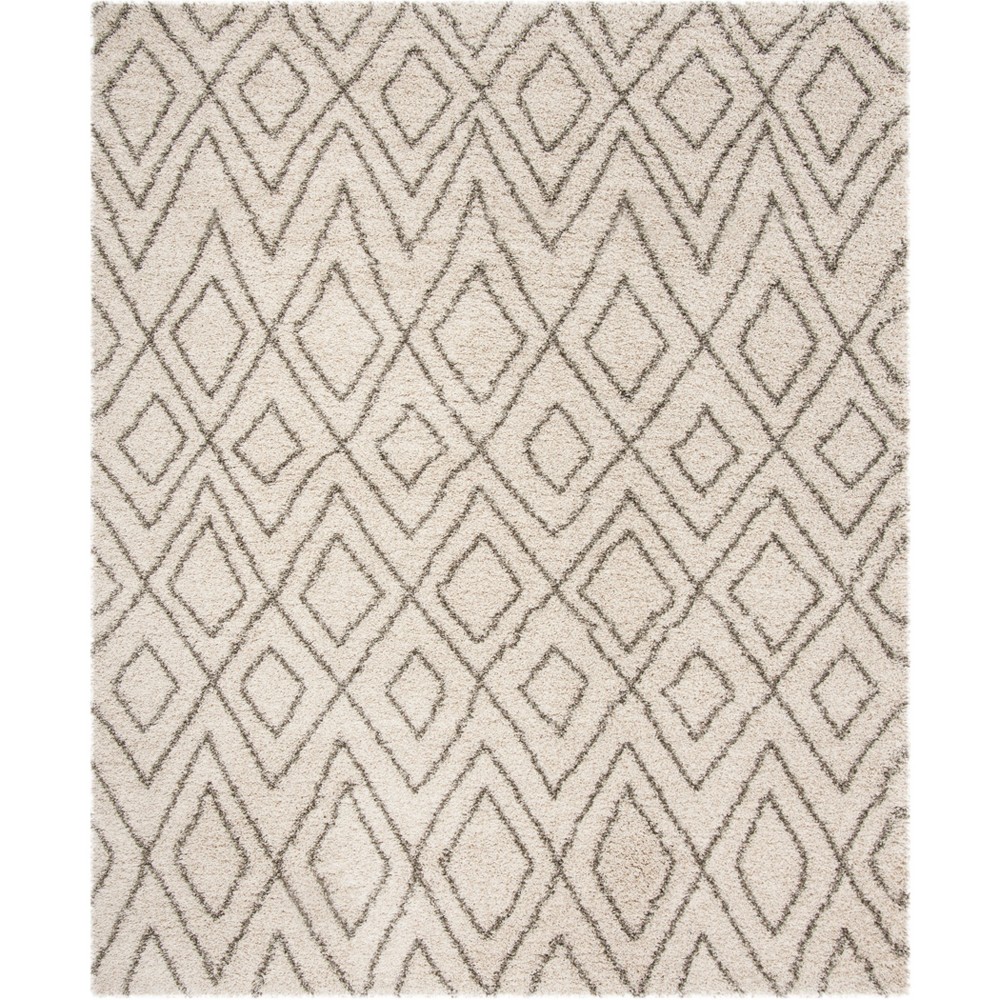 9'x12' Lelia Geometric Loomed Rug Ivory/Gray - Safavieh