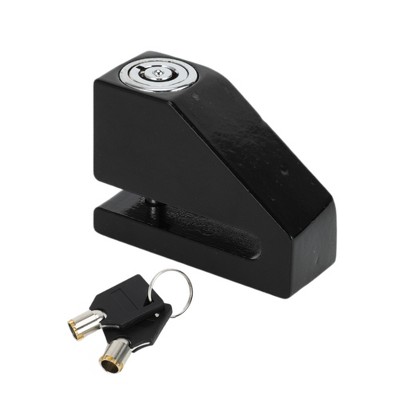 Unique Bargains Safety Anti-theft Disk Disc Brake Rotor Lock Motorcycle Wheel Disk Lock Black