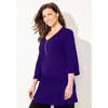 Catherines Women's Plus Size Suprema Studio Half-Zip Tunic - 4 of 4