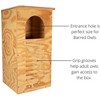 JCs Wildlife Barred Owl Nesting Box - Treated Exterior Grade Plywood - Mounting Hardware and Pine Shavings Included - Dedicated Clean Out Door for - 4 of 4