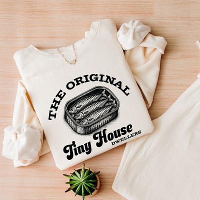 Simply Sage Market Women's Lightweight Garment Dyed Graphic Sweatshirt Original Tiny House Dwellers