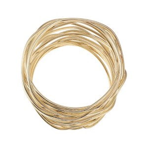 Unique Bargains Napkin Rings Woven Shape Stainless Steel 1 Pc - 1 of 3