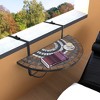 vidaXL Hanging Balcony Table, Terracotta and White Mosaic - 2 of 4