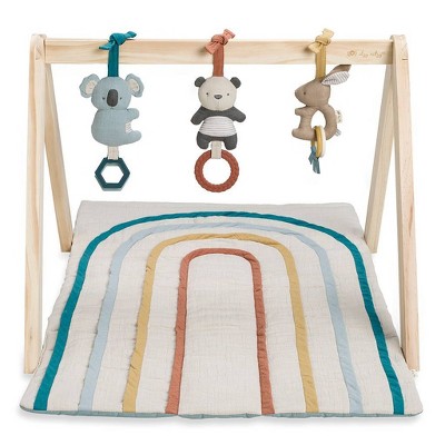 Itzy Ritzy Wooden Ritzy Activity Gym with Playmat and Three Removable Toys