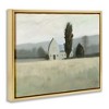 Stupell Industries Farmside Landscape White Barn Green Meadow Floating Frame Canvas Art - 2 of 4