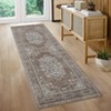 Garvee Area Rug Machine Washable Runner for Hallway Vintage Distressed Floral Medallion Accent Bedroom Living Room Throw Rug Ultra-Thin Non Slip Rug - 4 of 4
