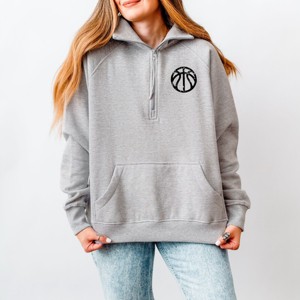 Simply Sage Market Basketball Mom Squad Quarter Zip Fleece - 1 of 4