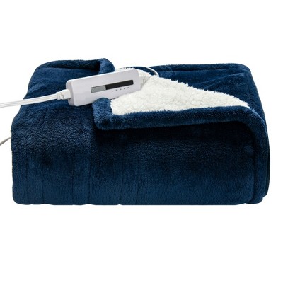 Tangkula Electric Blanket Heated Throw, Flannel Double Side Heating Blanket 50"x60" w/ 5 Heating Levels, Washable Cover