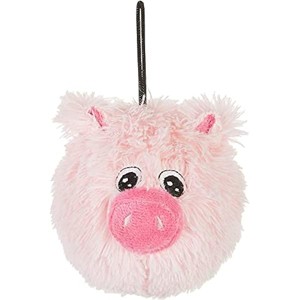 Pet Lou D.O.G'Z 4-inch EZ Squeaky Pig Dog Plush Toy,Durable Squeaks Bouncy Ball Dog Toy - 1 of 1