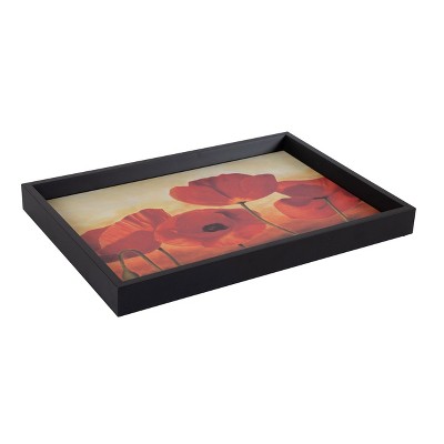 Amanti Art In the Sun Decorative Wood Ottoman/Coffee Table Tray 13x19 Inch