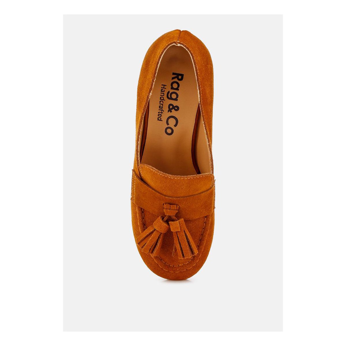 Женские туфли Rag & Co Womens Aloha Tassels Detail Suede Loafers 6 — фото 4