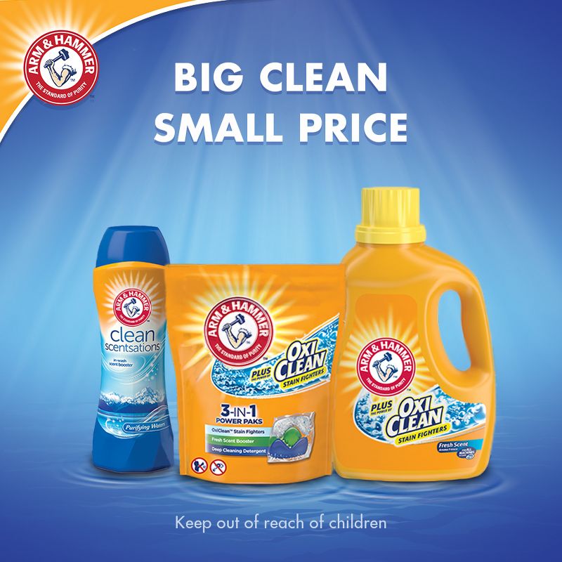 Arm &#38; Hammer Plus OxiClean Powder Laundry Detergent - Fresh Scent - 160oz, 3 of 4