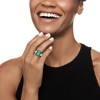 Ross-Simons 12.70 Carat Simulated Emerald and 1.70 ct. t.w. CZ Ring in Sterling Silver - 2 of 4