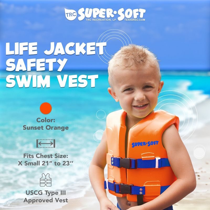 TRC Recreation Super Soft Child Life Jacket Swim Vest, 3 of 8