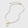 Round Snake Chain "C" Initial Necklace- A New Day™ Gold - 3 of 4